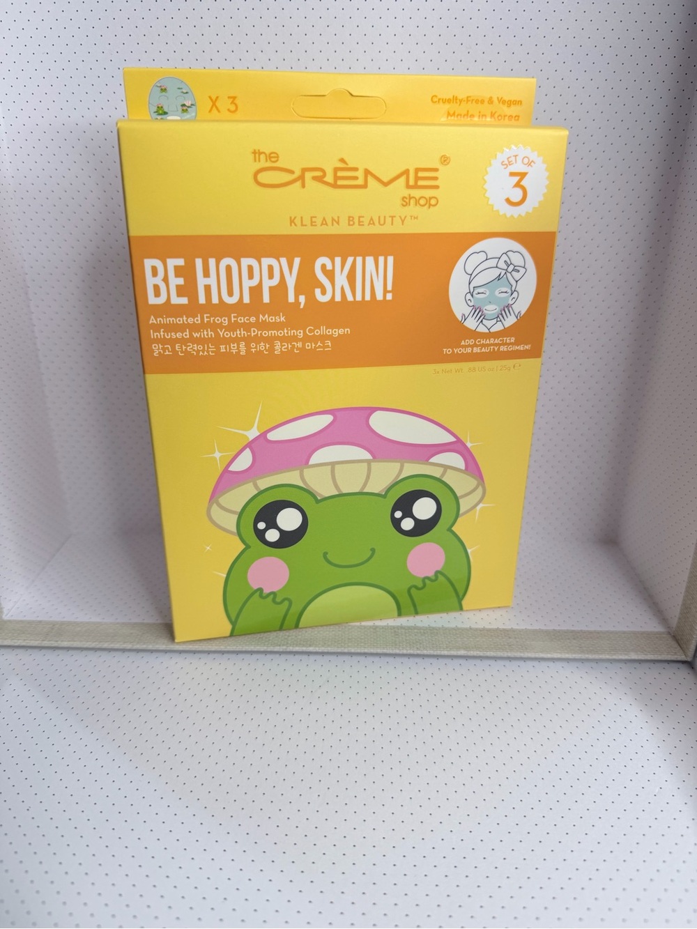 The Crème Shop Be Hoppy, Skin! Animated Frog Face Mask - Yellow